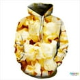 3D Cinema Snack Popcorn Graphic Hoodies for Men Clothing Unisex Women