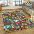thumbnail image 1 of 3D City Traffic Road Map Child PlayMat Highway Playroom Area Rug Carpet Rug for Living Room Bedroom Sofa Doormat Non-slip Gift, 1 of 5