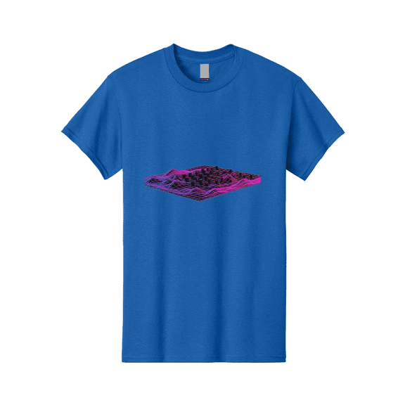 3D-Cityscape-Grid Mens Graphic Tee, 100% Cotton, Casual Summer Wear BAA000