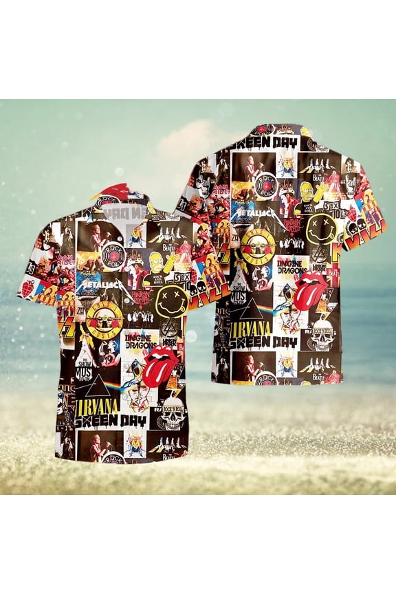 3D Classic 80s Rock Puzzle Music Band Hawaiian Shirts For Men – Thoughtful Personalized Gi