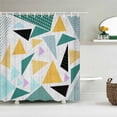 thumbnail image 1 of 3D Classic Geometry Pattern Printed Fabric Shower Curtains Bathroom Curtain Bath Screen Waterproof Product Home Decor with, 1 of 5