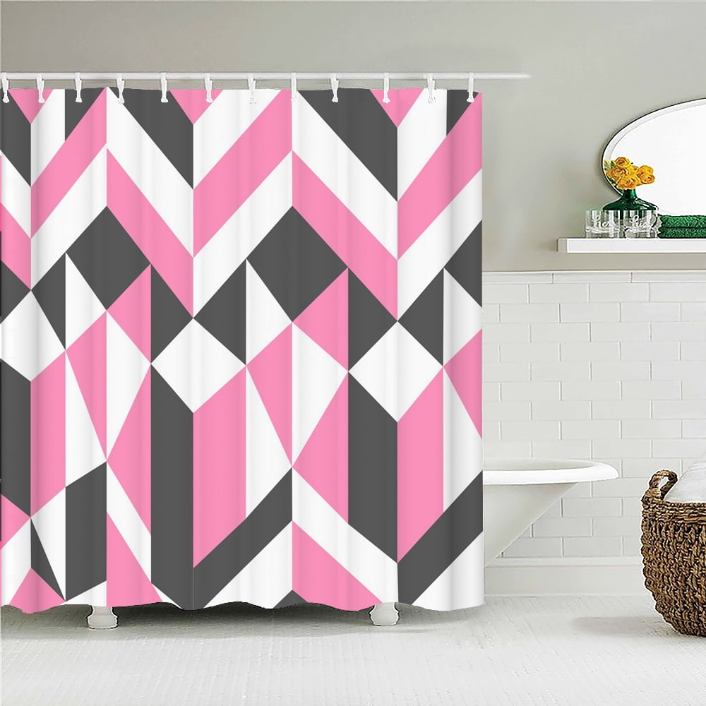 Pattern Print Trippy Bathroom Shower Curtain