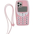 thumbnail image 1 of 3D Classic Retro Phone Case for iPhone 11 6.1",3D Cute Kawaii Lovely Retro Phone Women Girls Teens Kids Soft Silicone Case for iPhone 11 6.1 inch - Pink, 1 of 12
