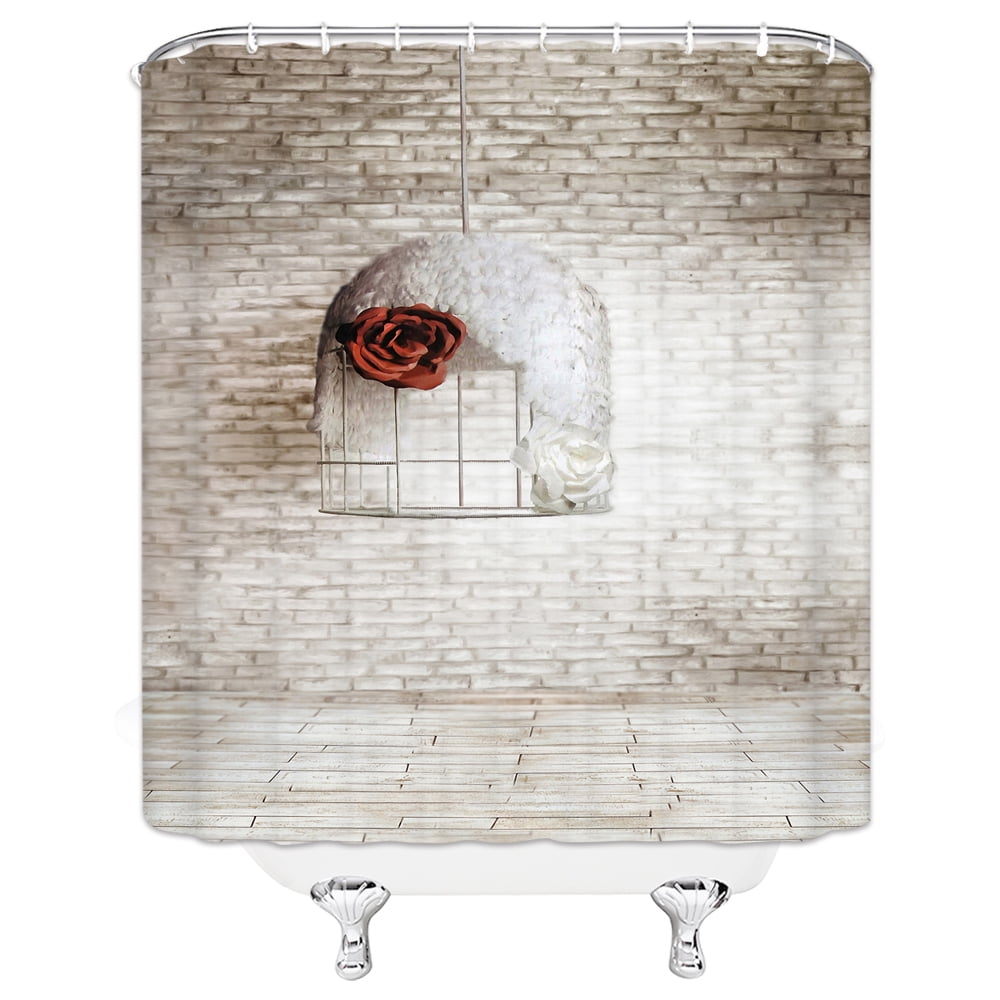 3D Classical Chinese Architecture Shower Curtain Hollowed Out Window 3D Classical Chinese Architecture Shower Curtain Hollowed Out Window