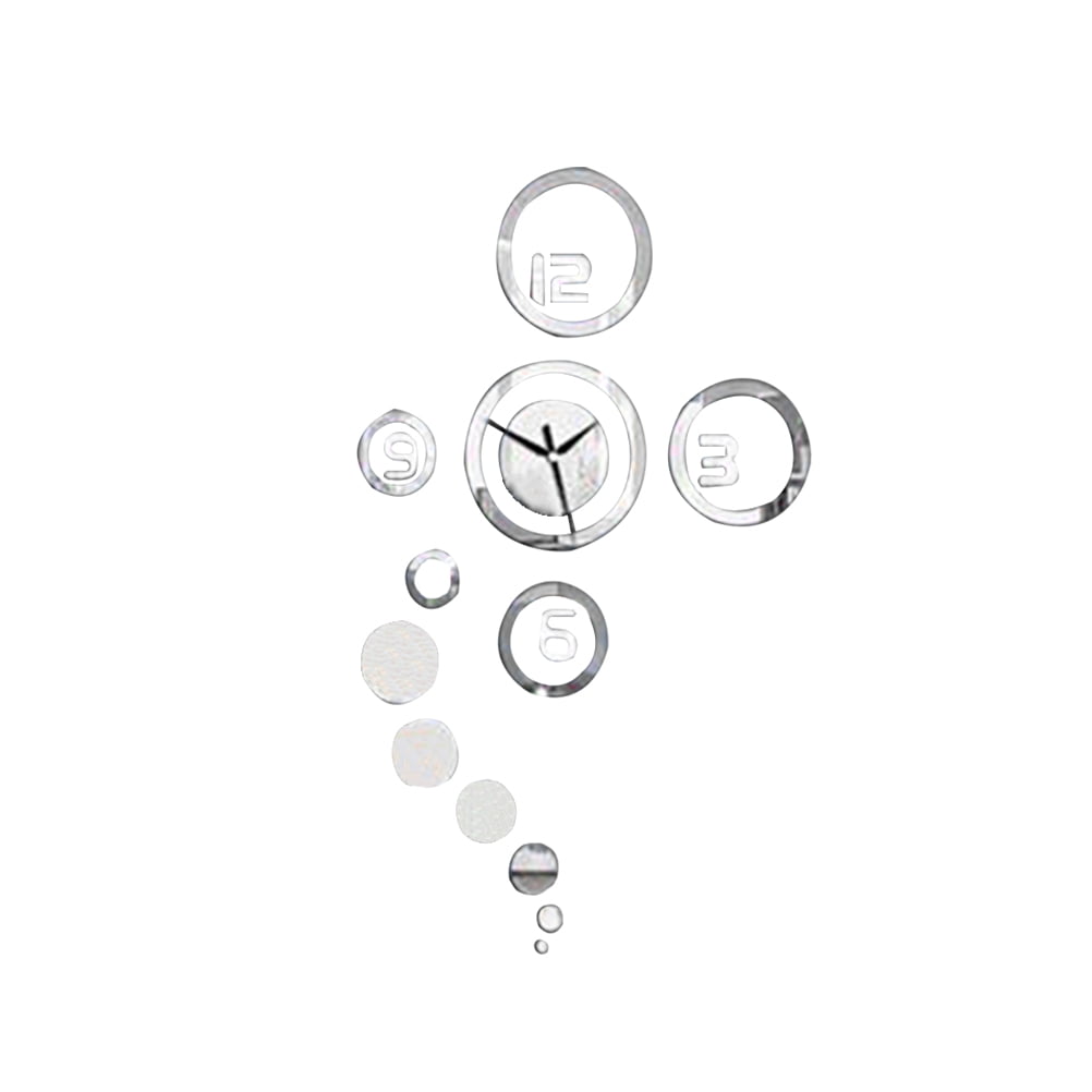 3D Clock Removable DIY Acrylic Mirror Wall Decal Wall Sticker