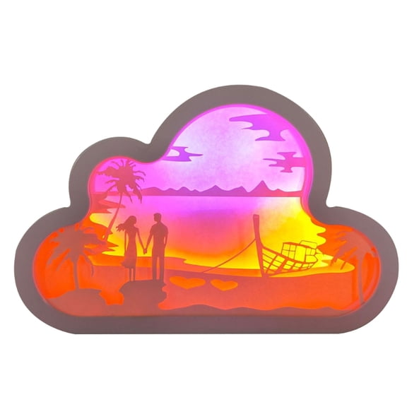 3D Cloud Engraving Night Light Home Decorate Dek LED Kid' Room Decration