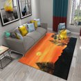 3D Color Vintage Landscape Oil Painting Print Carpet for Kitchen Living