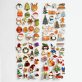 thumbnail image 1 of YUANJIAMU 3D Colorful Holiday Stickers - Classic Character Group: Santa, Snowman & Pine Tree, 1 of 7