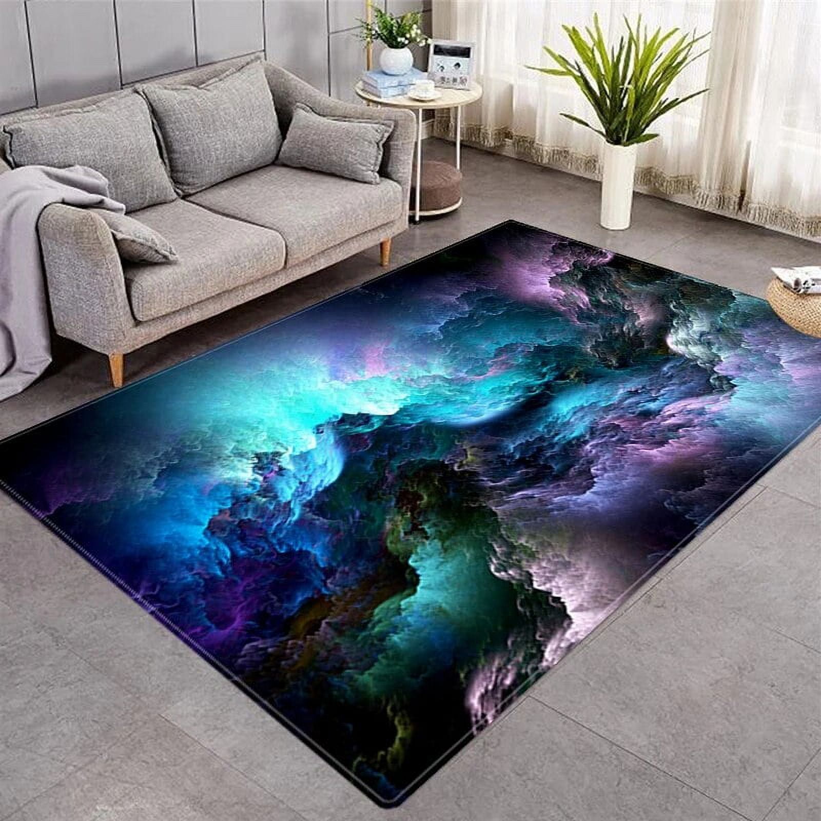 3D Colorful Clouds Printing Abstract Carpet Living Room Carpet Home r ...