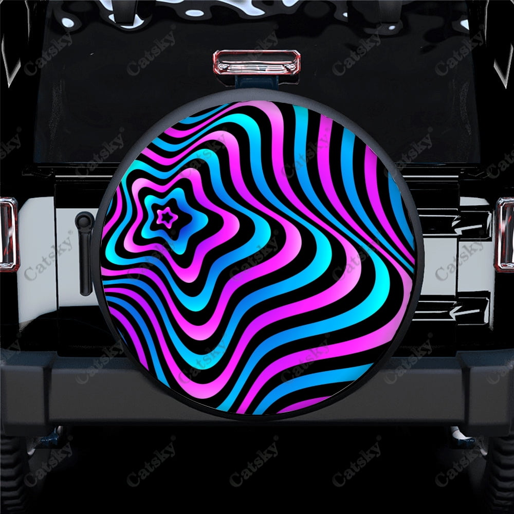 3D Colorful Depth Print Spare Tire Cover Waterproof Tire Wheel