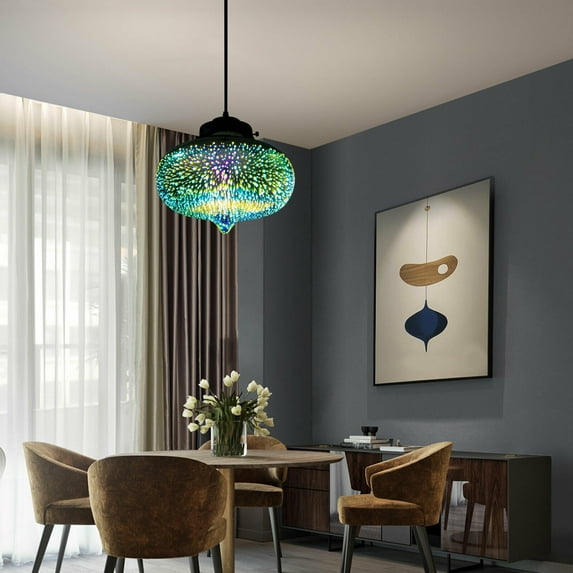 3D Colorful Firework 1-Light -Light Modern Iron Pendant Lamp