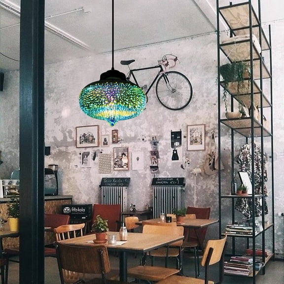 3D Colorful Glass Ceiling Light Living Room Pendant Lamp Fireworks Chandelier