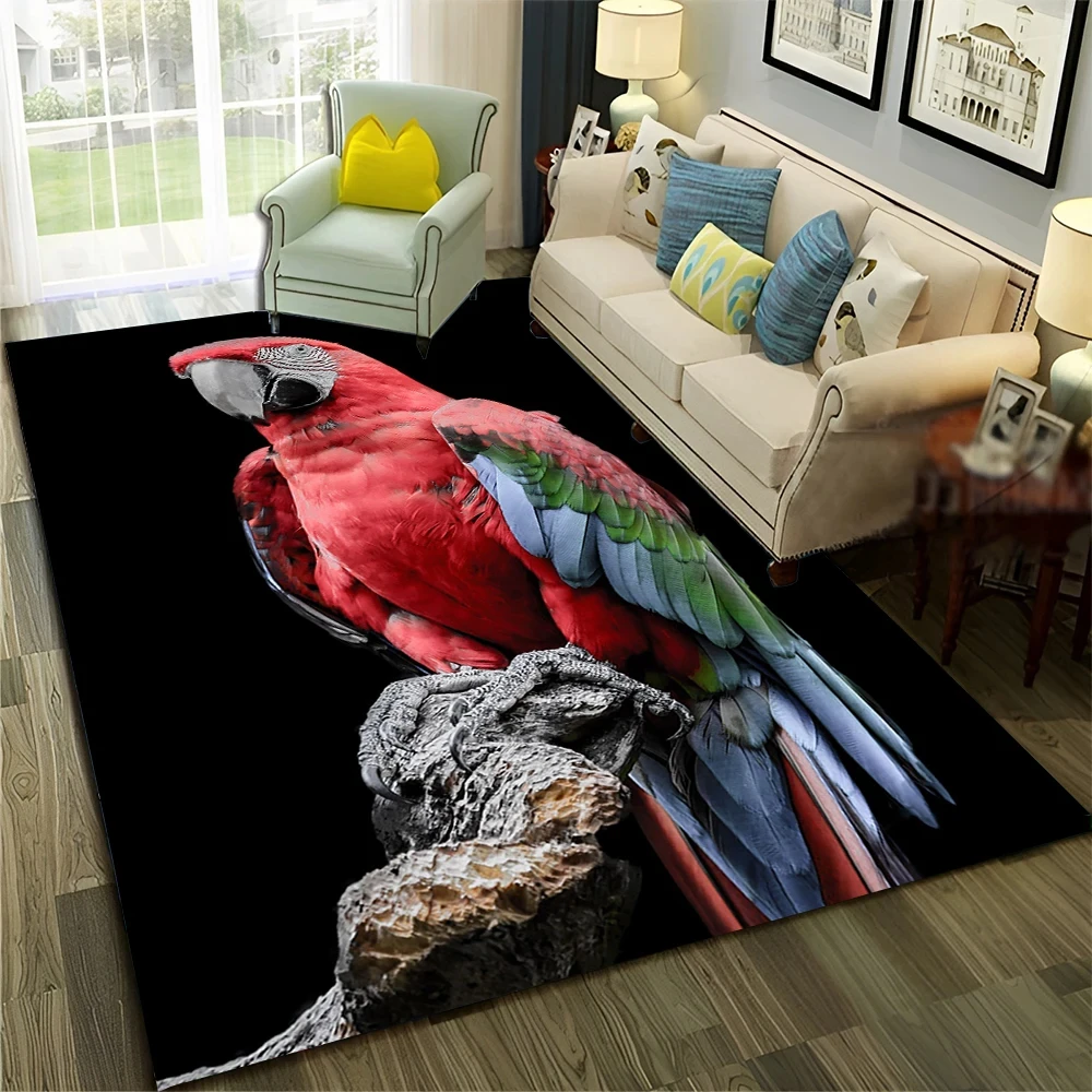 Parros Rugs 3D Colorful Macaws Parrot s Carpet for Home Living Room Bedroom Sofa ...
