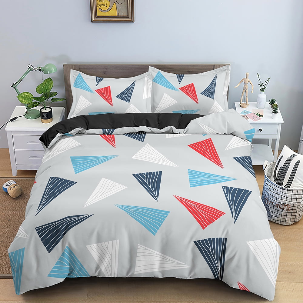 3D Colorful Nordic Style Geometric Line Duvet Cover Twin King Size