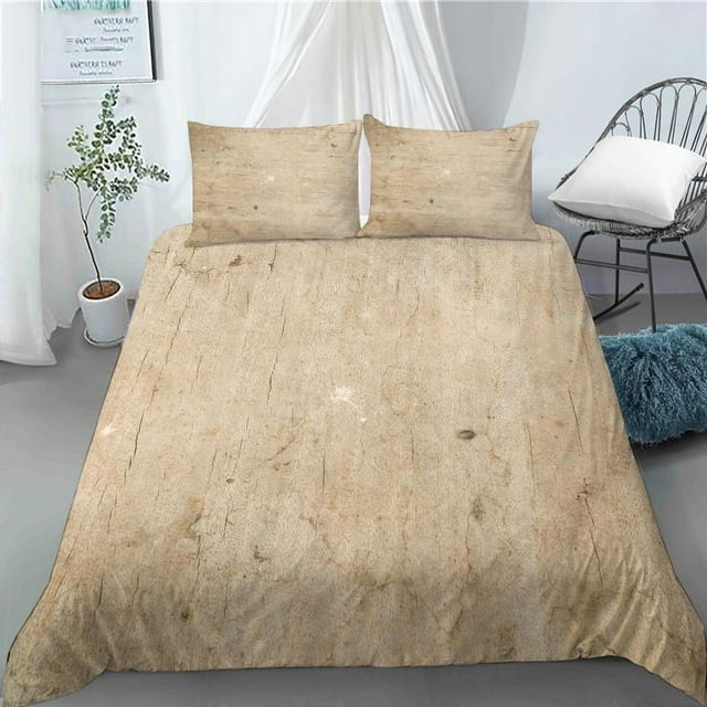 3D Colorful Retro Wood Pattern Duvet Cover Polyester Quilt Cover with
