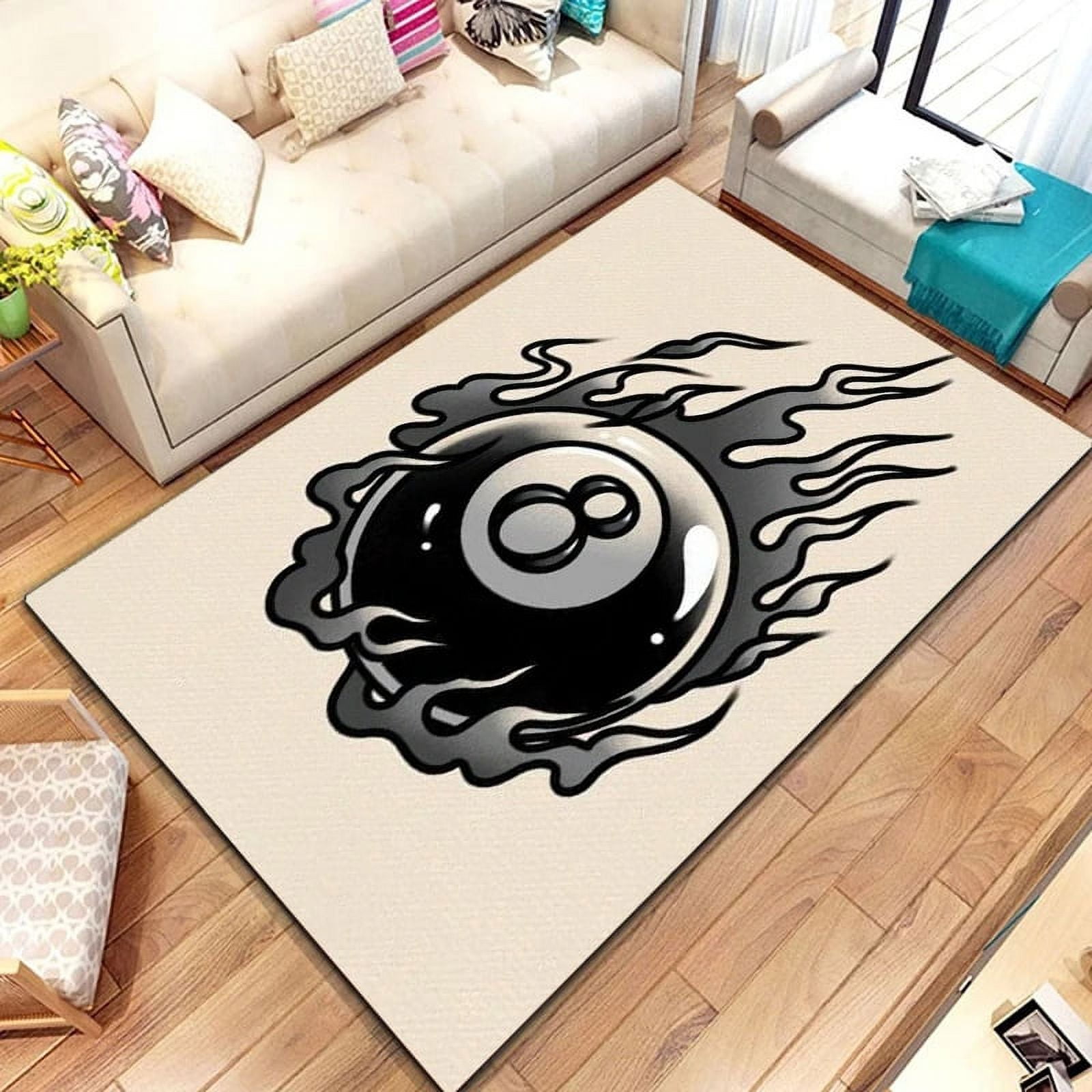 3D Colorful Snooker Billiard Carpet Ball Sports Area Rug for Living ...