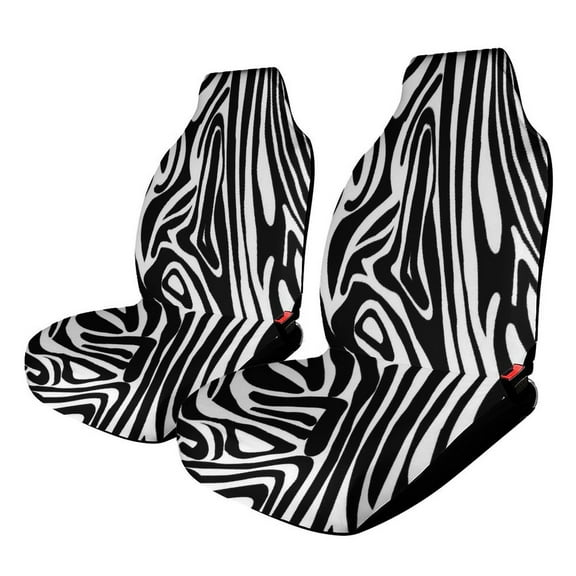 3D Colorful Zebra Pattern Car Seat Covers,Universal Auto Front Seats Protector Fits for Car,SUV Sedan,Truck