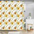 thumbnail image 1 of 3D Colorful flowers leaves birds printing bathroom waterproof shower curtain with hooks home decoration polyester bath curtains, 1 of 5