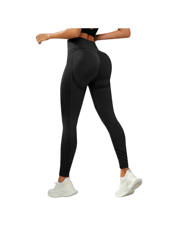 3D Compression Leggings for Women High Waist Tummy Control Yoga Pants Butt Lifting & Smooth Leggings Black XL