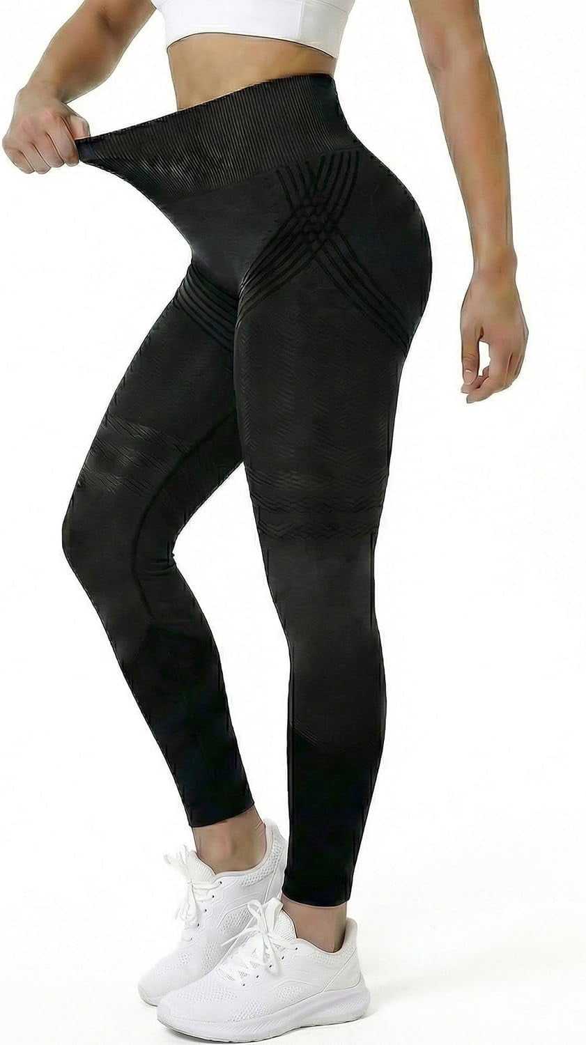 3D Compression Leggings for Women, Seamless Scrunch Butt Lift Pants ...