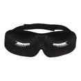 thumbnail image 1 of 3D Contoured Black Satin Eyelash Extension Sleep Mask, 1 of 3