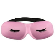 3D Contoured Pink Satin Eyelash Extension Sleep Mask