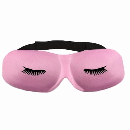 GladGirl 3D Contoured Pink Satin Eyelash Extensions Sleep Mask