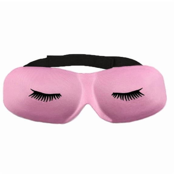 GladGirl 3D Contoured Pink Satin Eyelash Extensions Sleep Mask