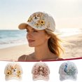 thumbnail image 1 of 3D Corgi Floral Embroidery Adjustable Unisex Baseball Cap Animal Pattern Sun Hat for Daily Use, 1 of 6