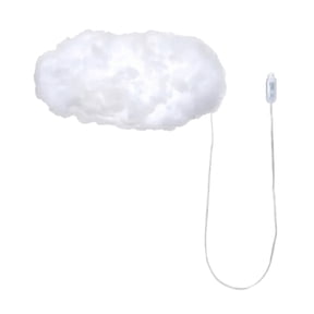 3D Cotton Thundercloud Light DIY RGB+IC Chasing LED Ceiling Cloud Light with Bluetooth App and Remote Control 35.4 x 23.6 Inch