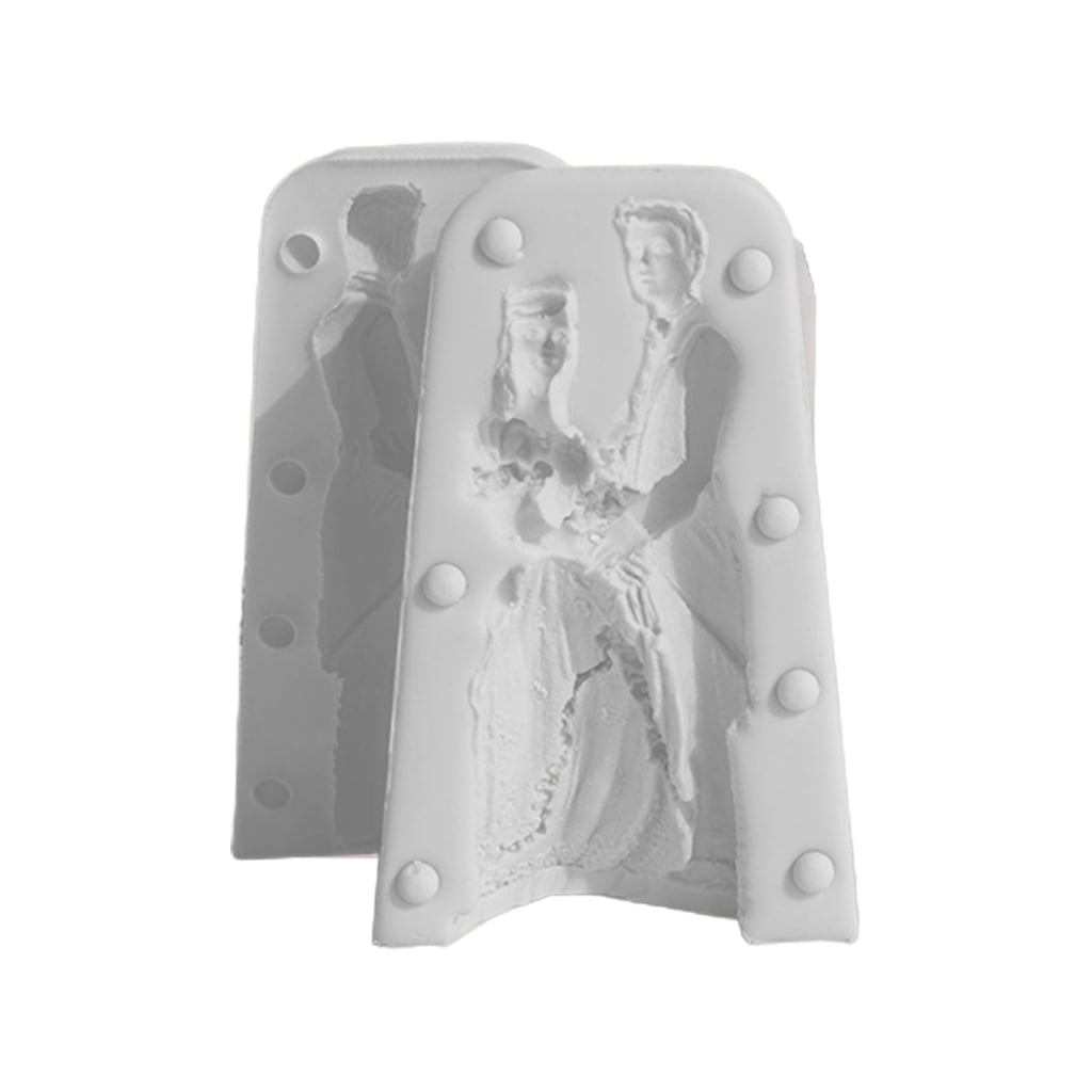 3D Couple Silicone Candle Mold Handmade Soap Plaster Mould DIY Epoxy