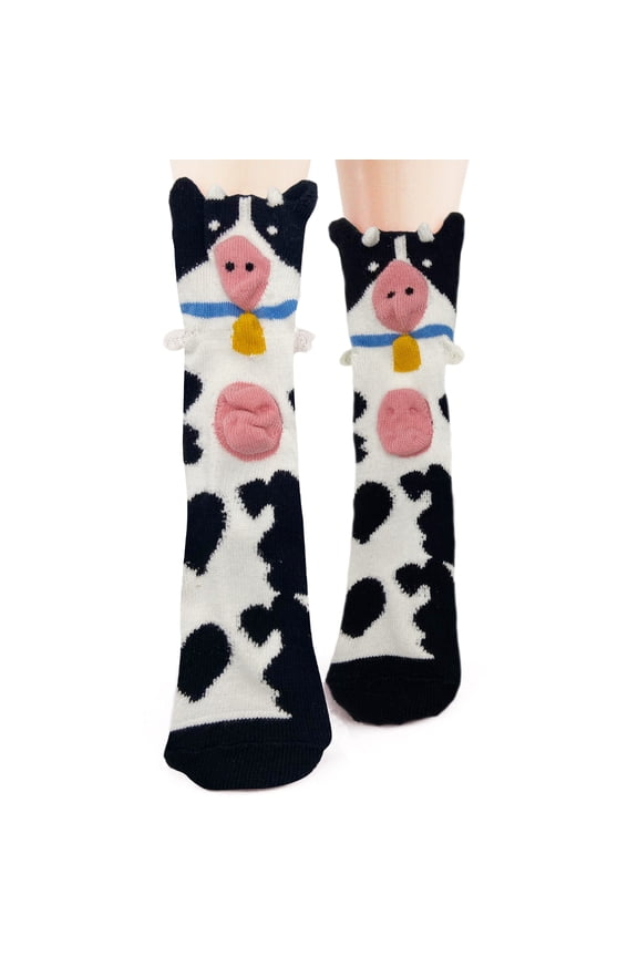 3D Cow Socks
