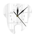 3D Creative Creative Teeth Acrylic Mirror Wall Clock Home Decoration