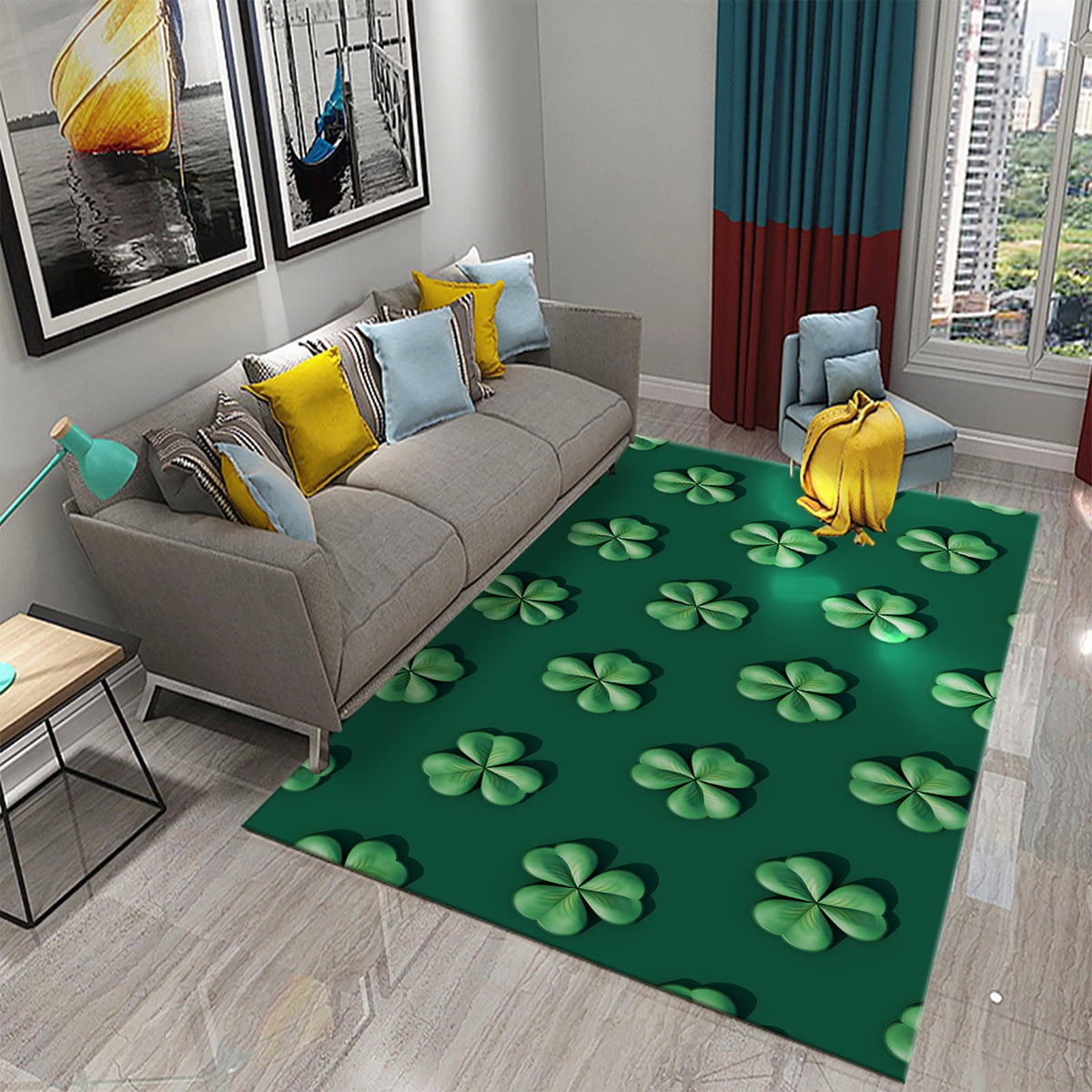 3D Creative Design Carpet Modern Art Rug Visual Space Rectangle Area