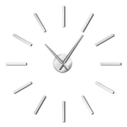 3D Creative Minimalist Frameless Wall Clock Stickers, DIY Modern Decorative Clocks for Living Room, Bedroom, Office - Easy to Install, Large 3D Clock Design Silver,27in