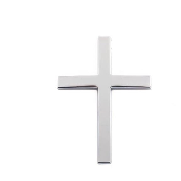 3D Cross Metal Car Sticker, 1.8x2.4 Inches Jesus Christian Car Emblem Badge Decal Decoration for Automotive, Truck, Motorcycle (2pcs)
