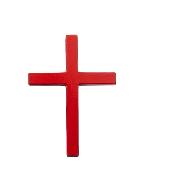3D Cross Metal Car Sticker, 1.8x2.4 Inches Jesus Christian Car Emblem Badge Decal Decoration for Automotive, Truck, Motorcycle (2pcs)