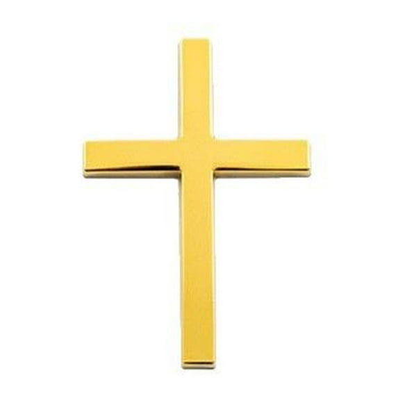 3D Cross Metal Sticker Rear Car Decal, 3 Pack Automotive Emblem Scratch-Proof UV Coat Peel-&-Stick Back-Adhesive Car Trunk Door Gift