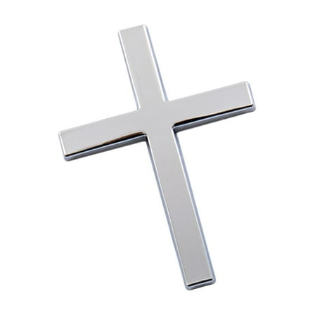 3D Crosses Badge Car Exterior Decoration Emblems Badges Sticker Adhesive Metal Crosses Decal for Vehicle Truck