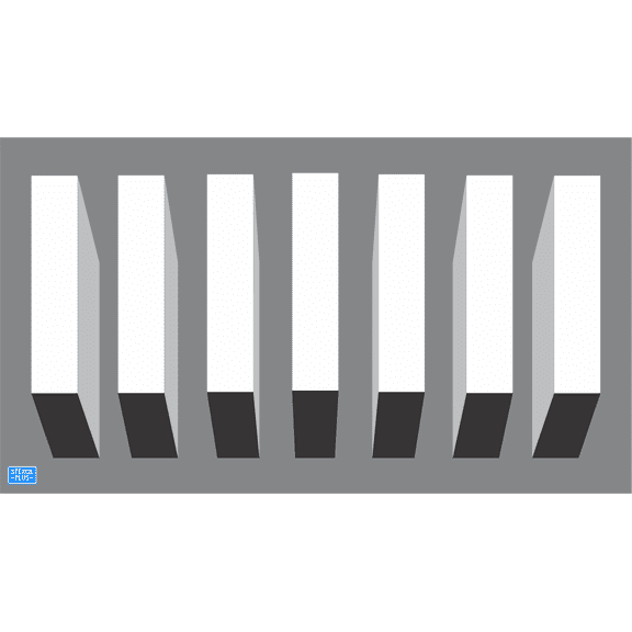 3D Crosswalk Three Color Three Part Half Parking Lot Pavement Marking Stencil Size: .060