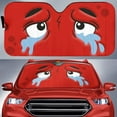 3D Crying Cartoon Eyes Car Windshield Sun Shade Green/Black/Red 6 Color