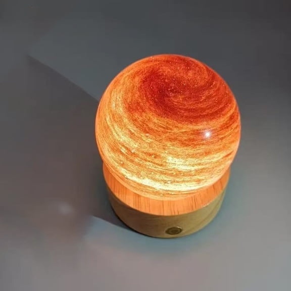3D Crystal Ball Night LightPlanet Figurine Lamp Decoration Glass Sphere Paperweight Decorative Balls,Suitable as Night Lights Bedroom Decorations(3.15 in,80mm)Morning Glow