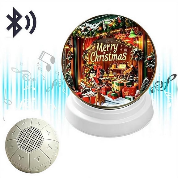 3D Crystal Memory Orb Video Player with Bluetooth Speaker, 3.15 Inch Rechargeable Photo Display Sphere, Digital Clock for Anniversary Father's Day Graduation Birthday Wedding Gift