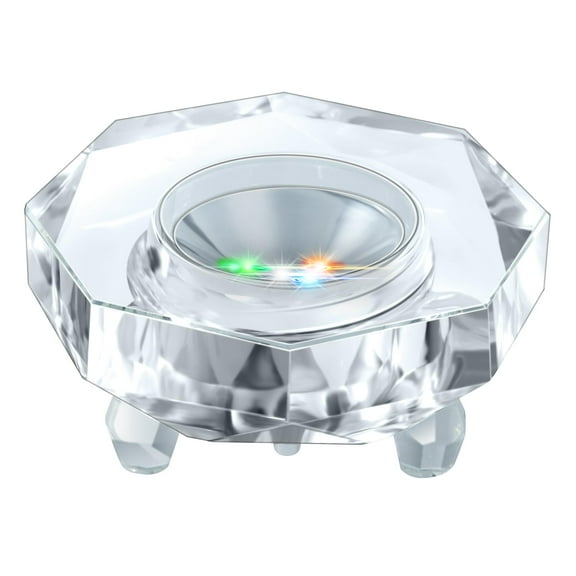 3D Crystal Photo LED Light Base Multicolor Changing Pedestal Color Show Stand Lighted Display Plate AC Power for 3D Glass Art Octagon Light Base, Multicolor