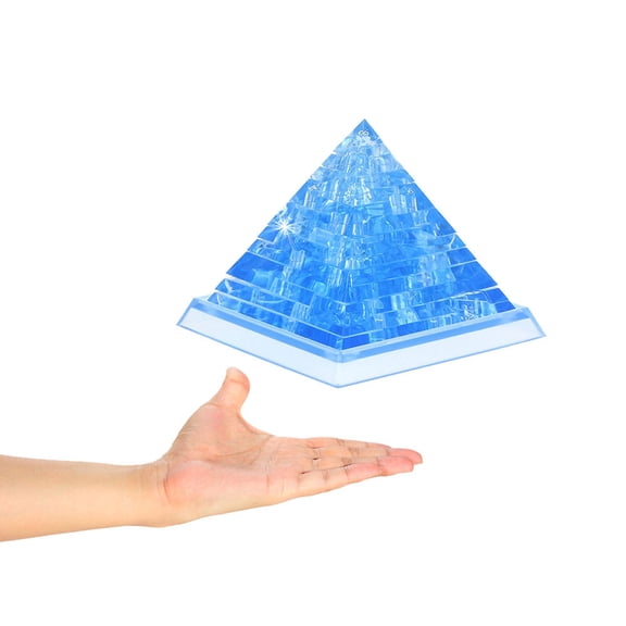 3D Crystal Puzzle Pyramid Building Toy DIY Gadget Gift for Party Favor, One Size