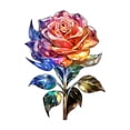 thumbnail image 1 of 3D Crystal Puzzle Rainbow Rose Wooden Set, Valentine Home Decor for Desk and Table Display, Flower Crafts for Student and Adults, Valentine's Day Gift for Her, 1 of 6