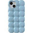thumbnail image 1 of 3D Cube Grid Candy Color Soft Compatible with iPhone Case (Blue,iPhone 13 Pro Max), 1 of 7