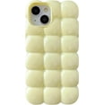thumbnail image 1 of 3D Cube Grid Candy Color Soft Compatible with iPhone Case (Yellow,iPhone 14), 1 of 7