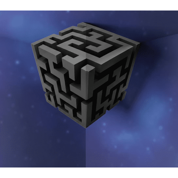 3D Cube Maze Optical Illusion Wall Decals - Creative Corner Decor Stickers That Reshape Reality - Unique 3D Wall Art for Living Room, Bedroom, or Office