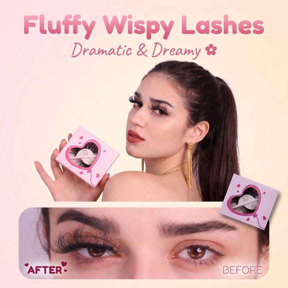 3D Curl Winged End Eye Elongated Fake Lashes Thick Handmade Natural False Eyelash Messy Cross Lash,27